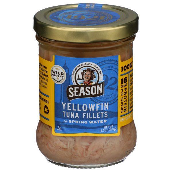 SEASONS: Yellowfin Tuna Fillets in Spring Water, 6.7 oz