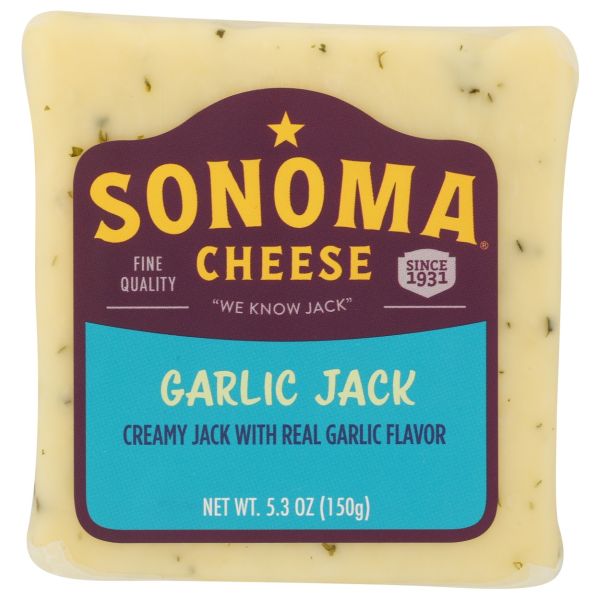 SONOMA CHEESE: Garlic Jack Cheese, 5.3 oz