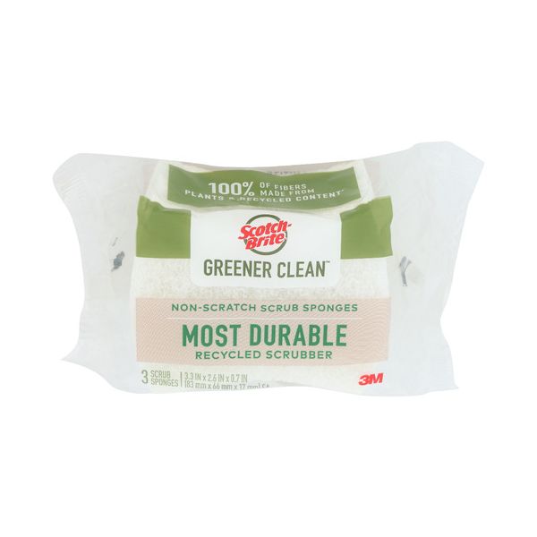 SCOTCH BRITE: Greener Clean Sponge Scrub, 3pk
