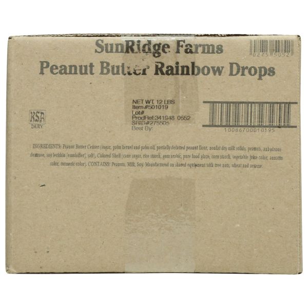SUNRIDGE FARMS: Peanut Butter Rainbow Drops, 12 lb