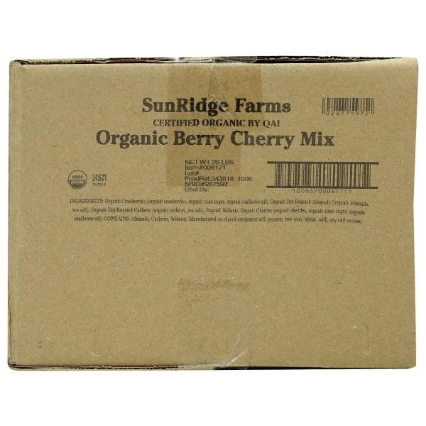 SUNRIDGE FARMS: Organic Berry Cherry Snack Mix, 20 lb