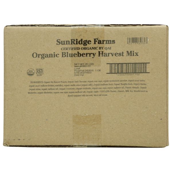 SUNRIDGE FARMS: Organic Blueberry Harvest Mix, 20 lb