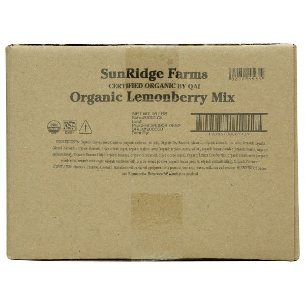 SUNRIDGE FARMS: Organic Lemonberry Snack Mix, 16 lb