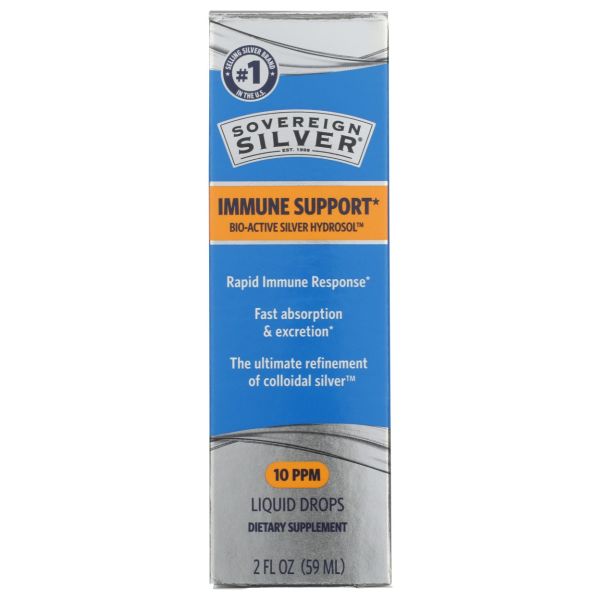 SOVEREIGN SILVER: Bio Active Silver Hydrosol Dropper Top, 2 oz