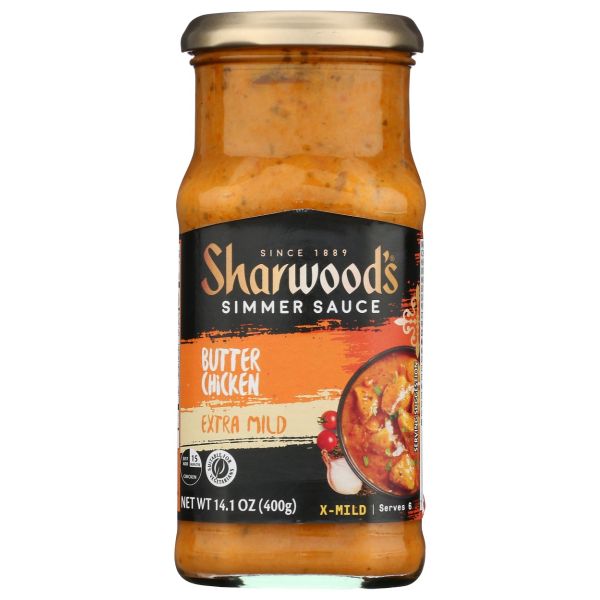 SHARWOODS: Extra Mild Butter Chicken Sauce, 14.1 oz
