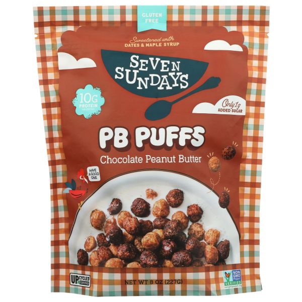 SEVEN SUNDAYS: PB Puffs Chocolate Peanut Butter Cereal, 8 oz