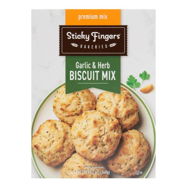STICKY FINGERS: Garlic and Herb Biscuit Mix, 12 oz