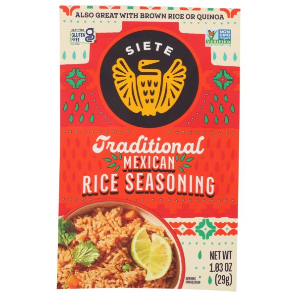 SIETE: Traditional Mexican Rice Seasoning, 1.03 oz