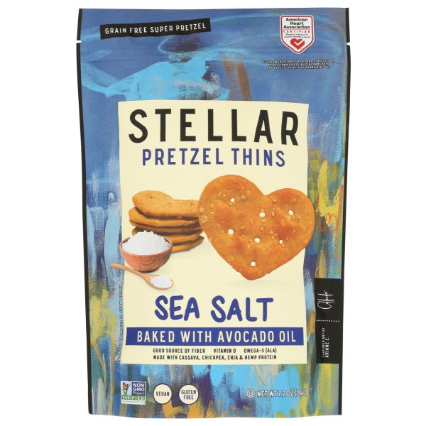 STELLAR PRETZEL THINS: Truffle Pesto Pretzel Thins, 7.2 oz