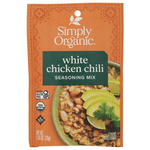 SIMPLY ORGANIC: White Chicken Chili Seasoning Mix, 1 oz