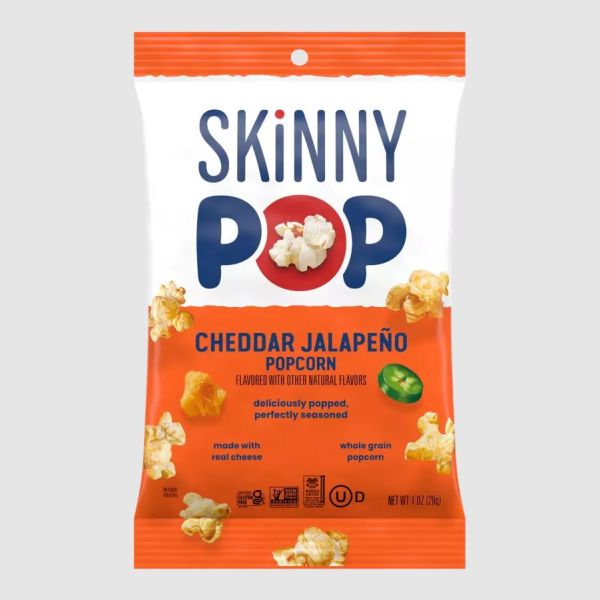 SKINNY POP: Cheddar Jalapeño Flavored Popcorn, 1 oz