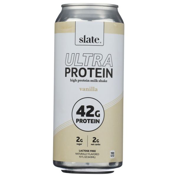 SLATE: Vanilla 42G Ultra Protein Shake, 15 fo