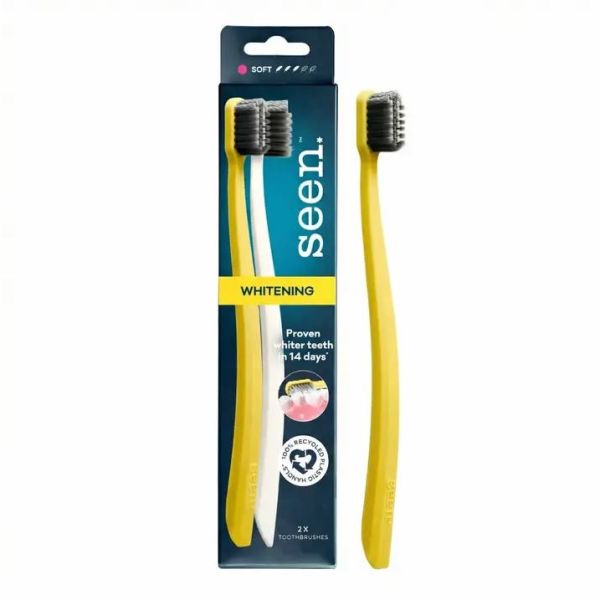SEEN: Whitening Soft Toothbrush, 2 pc