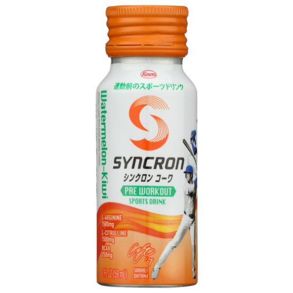 SYNCRON: Watermelon Kiwi Preworkout Shot, 2 fo