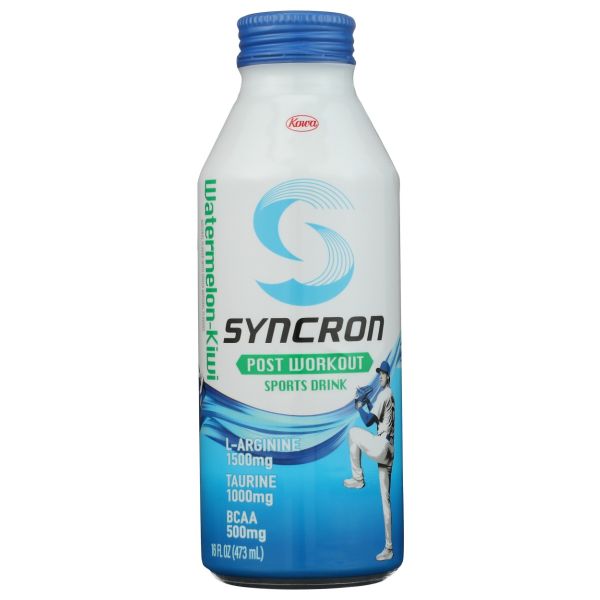 SYNCRON: Watermelon Kiwi Postworkout Sports Drink, 16 fo