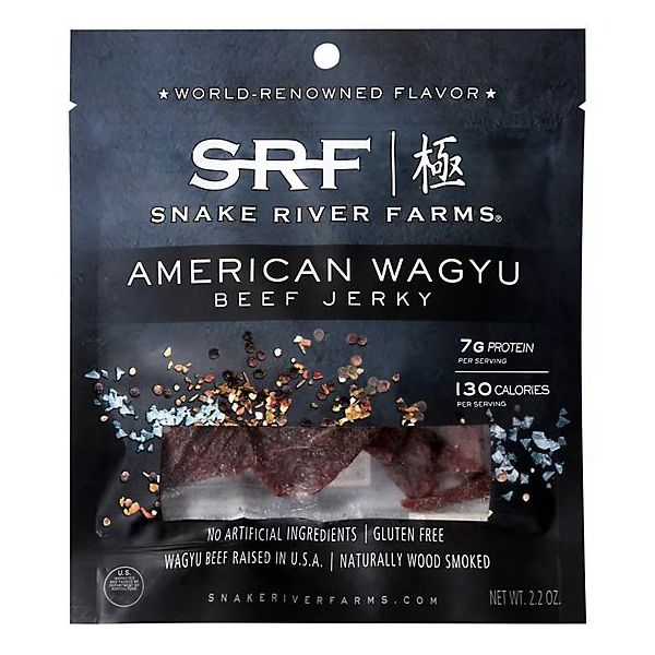 SNAKE RIVER FARMS: American Wagyu Beef Jerky, 2.2 oz