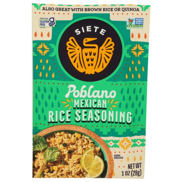SIETE: Poblano Mexican Rice Seasoning, 1 oz