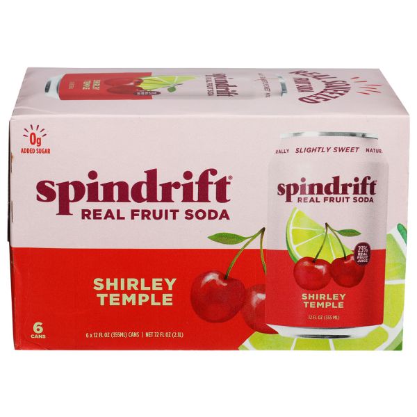 SPINDRIFT: Shirley Temple Soda 6 Count, 72 fo