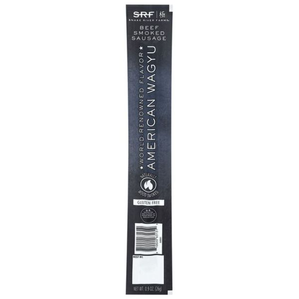 SNAKE RIVER FARMS: American Wagyu Smoked Beef Sausage, 0.9 oz