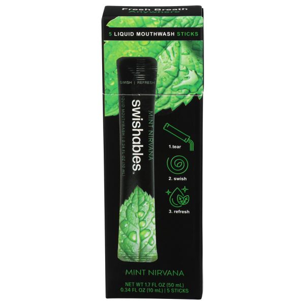 SWISHABLES: Mint Mouthwash 5 Count., 1.74 fo