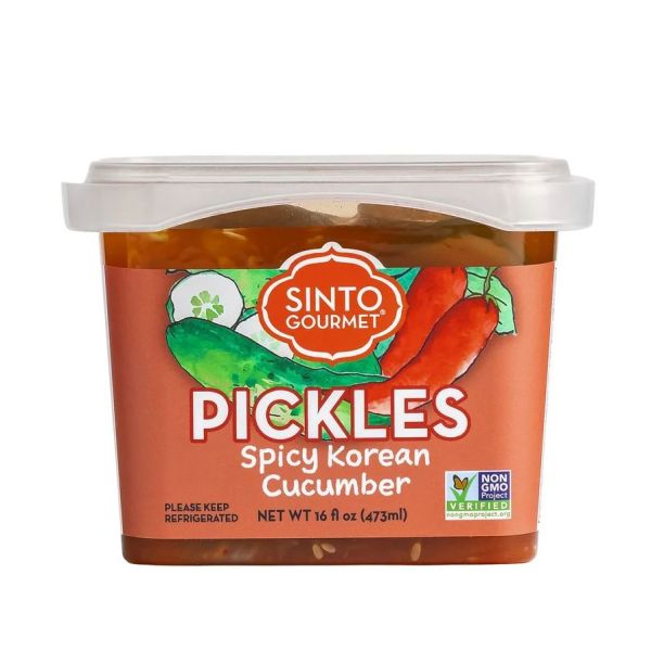 SINTO GOURMET: Spicy Korean Cucumber Pickles, 16 oz