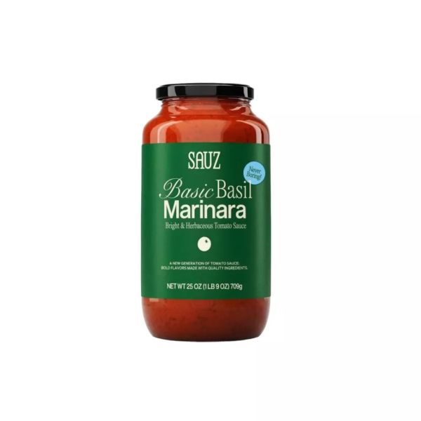 SAUZ: Basic Basil Marinara Sauce, 25 oz