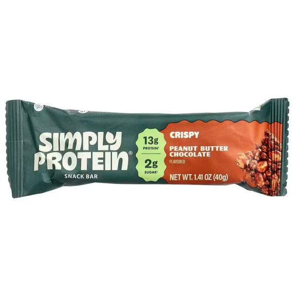 SIMPLYPROTEIN: Peanut Butter Chocolate Crispy Bar, 1.41 oz