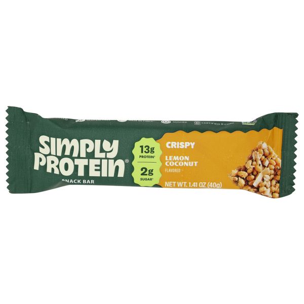 SIMPLYPROTEIN: Lemon Coconut Crispy Bar, 1.41 oz