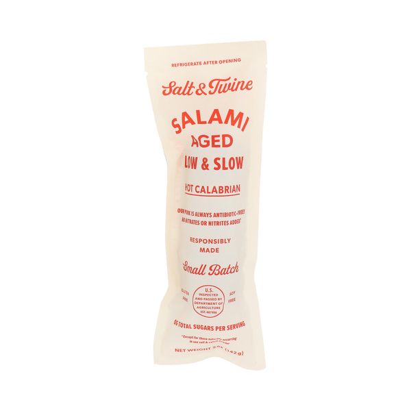 SALT AND TWINE: Hot Calabrian Salami, 5 oz