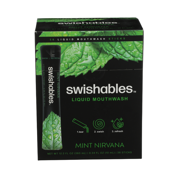 SWISHABLES: Mint Nirvana Mouthwash 36 Count., 12.2 fo