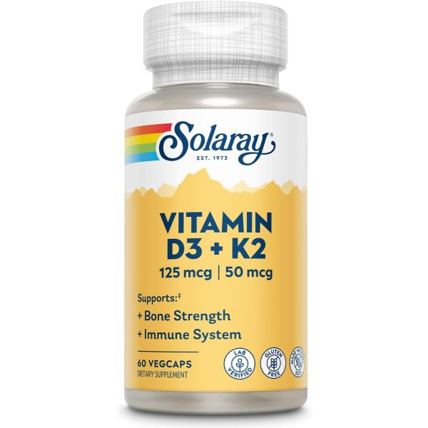 SOLARAY: Vitamin D3 K2, 60 vc