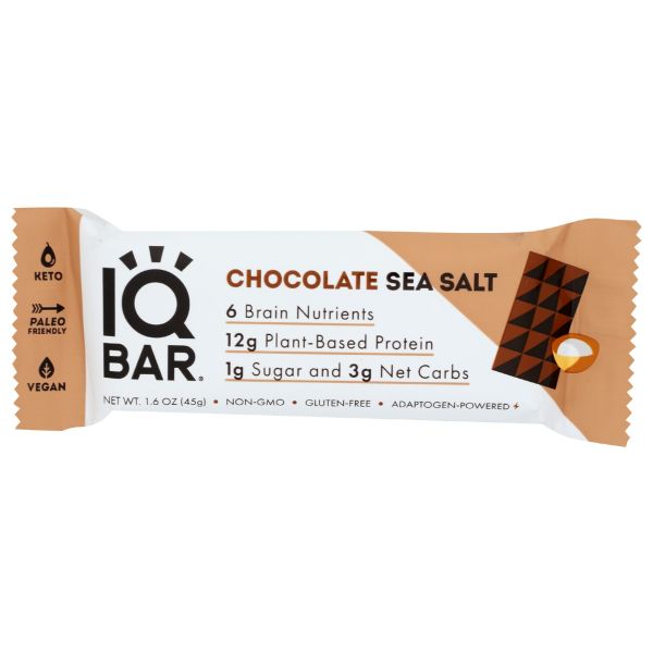 IQ BAR: Chocolate Sea Salt Bar, 1.6 oz