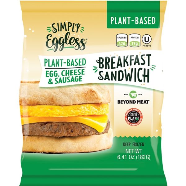 SIMPLY EGGLESS: Plant Based Breakfast Sandwich, 6.38 oz