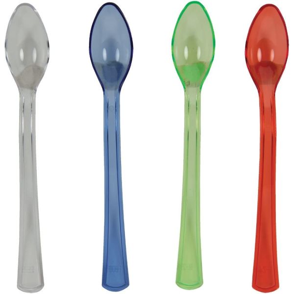 SENSATIONS: Translucent Mini Spoon Assorted Color, 24 ct
