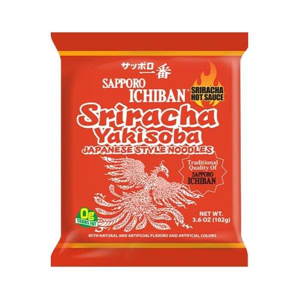 SAPPORO: Sriracha Yakisoba Chowmein, 3.6 oz