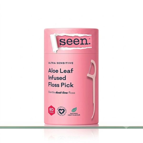 SEEN: Aloe Infused Floss Pick, 80 pc