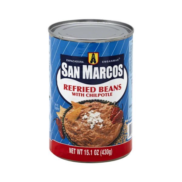 SAN MARCOS: Bean Refried Chilpotle, 15.1 oz