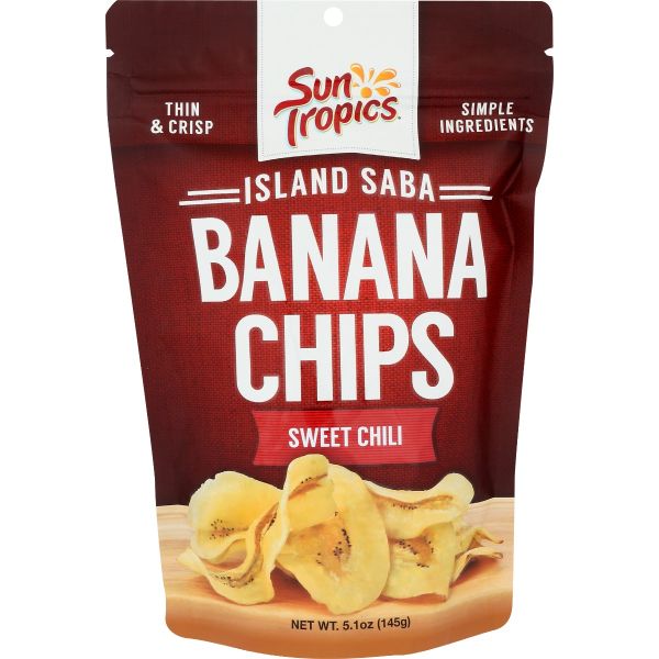 SUN TROPICS: Sweet Chili Banana Chips, 5.1 oz