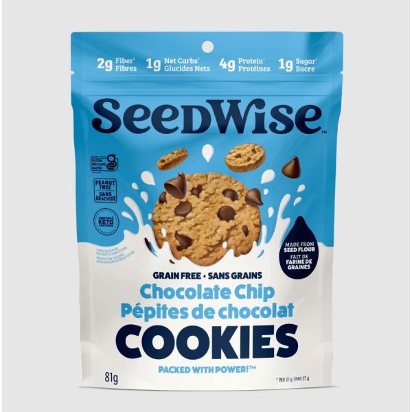 SEEDWISE: Chocolate Chip Cookies, 2.85 oz