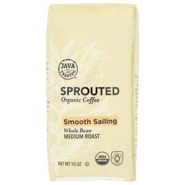 JAVA TRADING: Sprouted Smooth Sailing Whole Bean Coffee, 10 oz