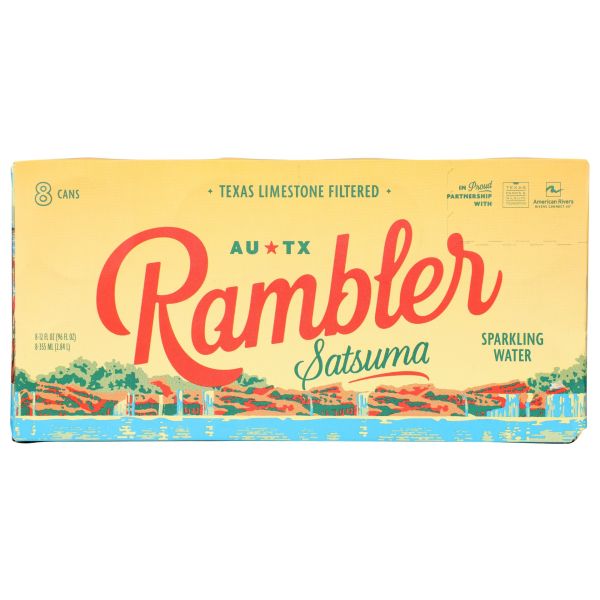 RAMBLER: Satsuma Sparkling Water 8Pk, 96 fo