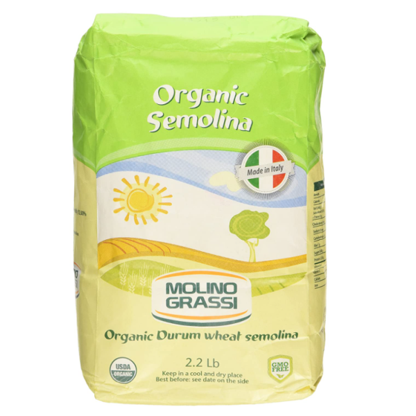 MOLINO GRASSI: Organic Durum Wheat Semolina, 2.2 lb
