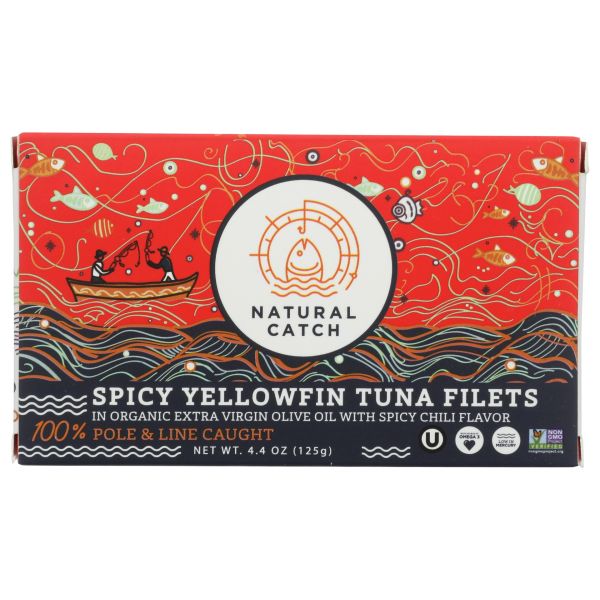 NATURAL CATCH: Tuna Spicy Chili, 4.4 oz