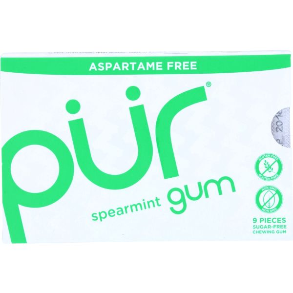 PUR: Spearmint Gum, 9 pc