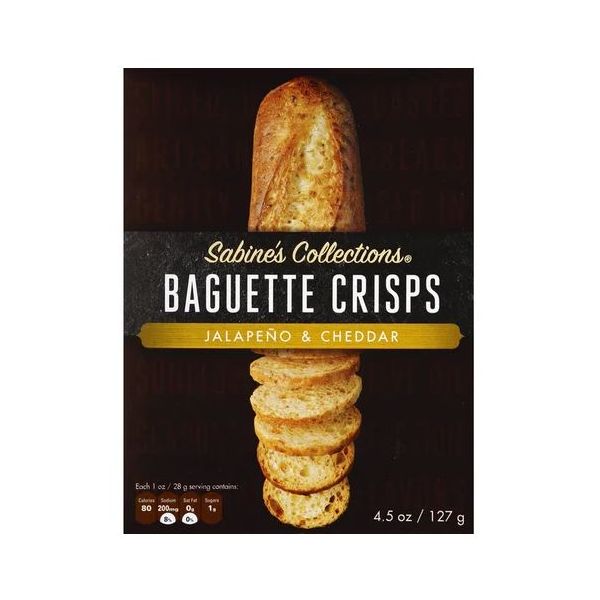 SABINES COLLECTIONS: Jalapno Cheddar Baguette Crisps, 4.5 oz