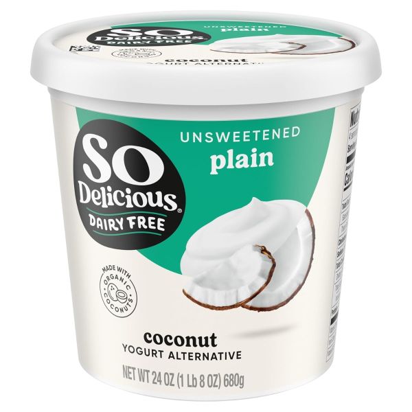 SO DELICIOUS: Unsweetened Plain Coconutmilk Yogurt Alternative, 24 oz