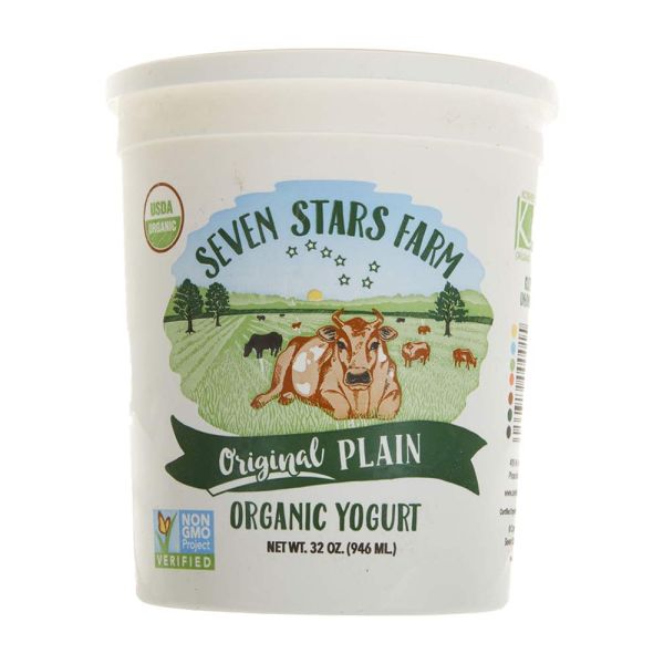 SEVEN STARS DAIRY: Original Plain Organic Yogurt, 32 oz
