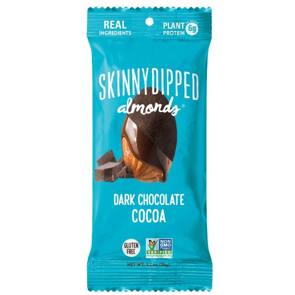 SKINNYDIPPED: Almonds Dark Chocolate Cocoa, 1.2 oz