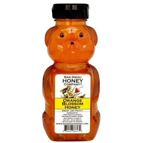 SAN DIEGO HONEY COMPANY: Raw Orange Blossom Honey, 12 oz