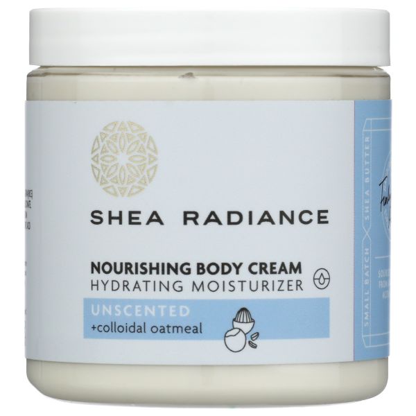 SHEA RADIANCE: Unscented Nourishing Body Cream, 8 oz